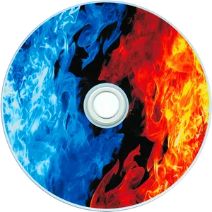 Fireand Ice C D Design PNG image