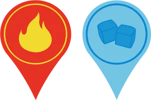 Fireand Ice Location Pins