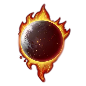 Fireball Emoji Art Png 05042024 PNG image