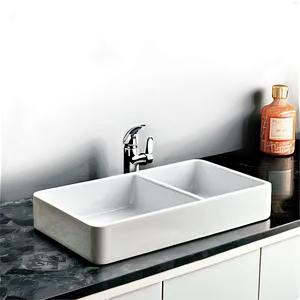 Fireclay Kitchen Sink PNG 06122024