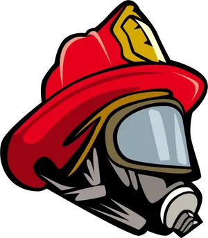 Firefighter Helmet Illustration PNG image