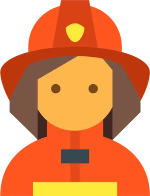 Firefighter Icon Portrait PNG image