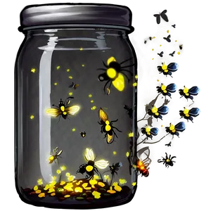 Fireflies In A Jar Png Bfq PNG image