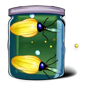 Fireflies In A Jar Png Gkk27 PNG image