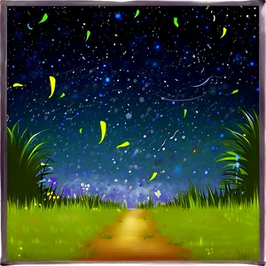 Fireflies In Night Sky Png Pch PNG image