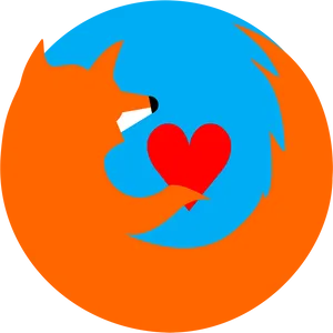 Firefox Logo Love Illustration PNG image