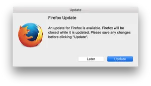 Firefox Update Notification Prompt PNG image