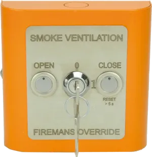 Fireman's Smoke Ventilation Override Switch PNG image