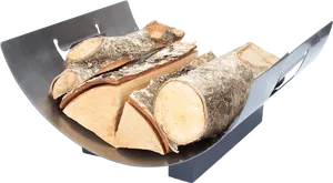 Firewood Logson Metal Stand PNG image