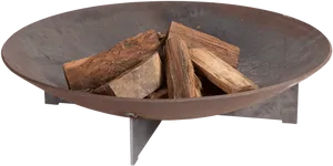 Firewoodin Metal Fire Pit Bowl PNG image