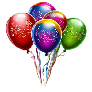 Firework Balloons PNG Kln