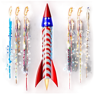 Firework Rocket Display PNG 57