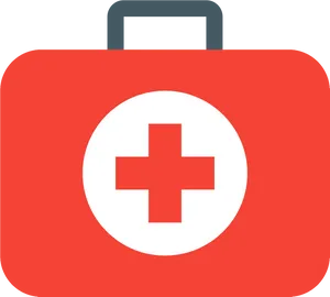 First Aid Kit Icon_ Red Background PNG image