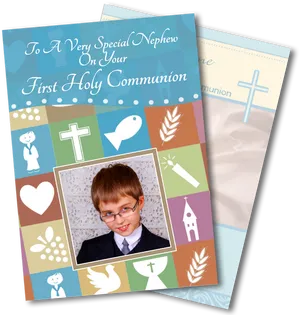 First Holy Communion Cardsfor Nephew PNG image