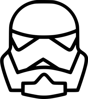 First Order Stormtrooper Helmet Outline PNG image