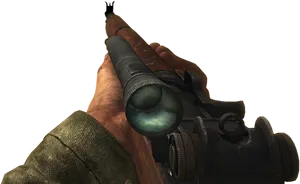 First Person Shooter Sniper Rifle View PNG