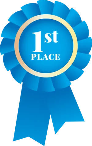 First Place Award Ribbon Graphic PNG