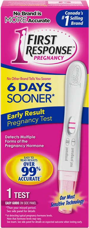 First Response Early Pregnancy Test Packaging PNG
