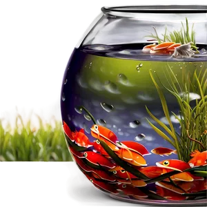 Fishbowl Clipart PNG 06212024