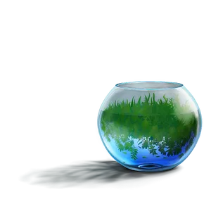 Fishbowl With Algae PNG 76