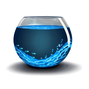 Fishbowl With Blue Water Png 06212024 PNG image