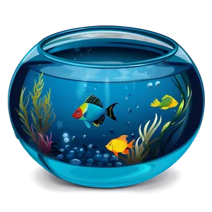 Fishbowl With Blue Water Png Pre PNG image