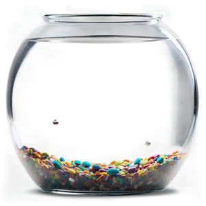 Fishbowl With Colored Gravel PNG 1 PNG