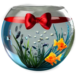 Fishbowl With Decoration PNG 30