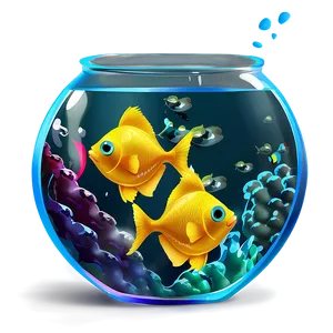 Fishbowl With Feeding Fish PNG 51