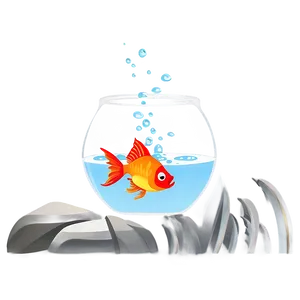 Fishbowl With Feeding Fish PNG 6