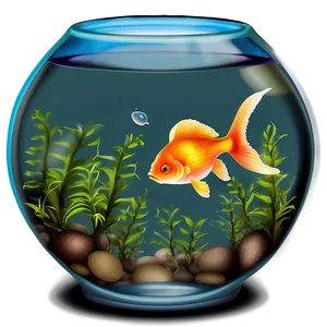 Fishbowl With Goldfish PNG Etg
