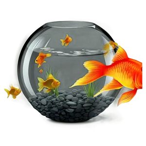 Fishbowl With Goldfish PNG Vfw86