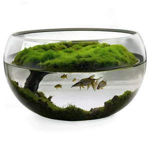Fishbowl With Moss Balls PNG 97 PNG
