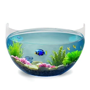 Fishbowl With Tropical Fish PNG Hgb91