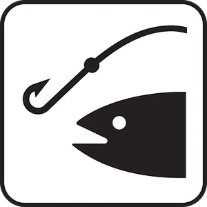 Fishing Hookand Fish Icon PNG image