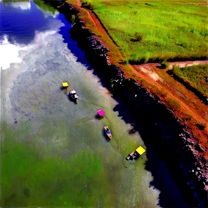 Fishing Spot Near Rural Dam PNG Kwu43 PNG