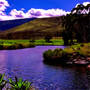 Fishing Spot Near Rural Dam PNG Vyj66 PNG