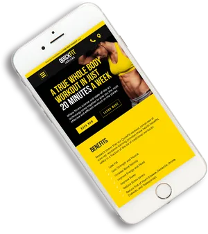 Fitness App Interfaceon Smartphone