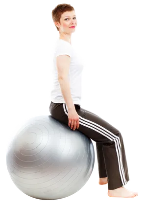 Fitness Ball Workout Session PNG image