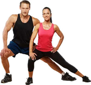 Fitness Instructor Duo Posing