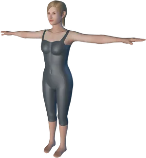 Fitness Model Balance Exercise Pose PNG image