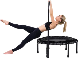 Fitness Trampoline Workout Pose PNG image