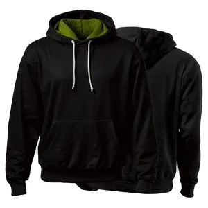 Fitted Black Hoodie Png 05252024 PNG image