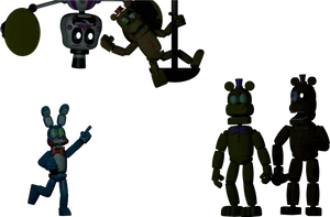 Five Nights At Freddys Animated Characters PNG image