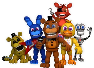 Five Nightsat Freddys Group PNG image