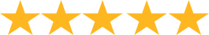 Five Star Rating Golden PNG image