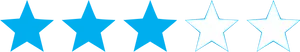 Five Star Rating Gradient PNG image