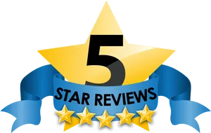Five Star Rating Graphic PNG image