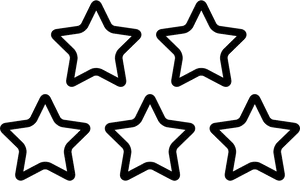 Five Star Rating Outline PNG image