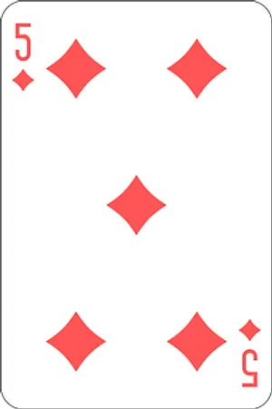Fiveof Diamonds Playing Card PNG image